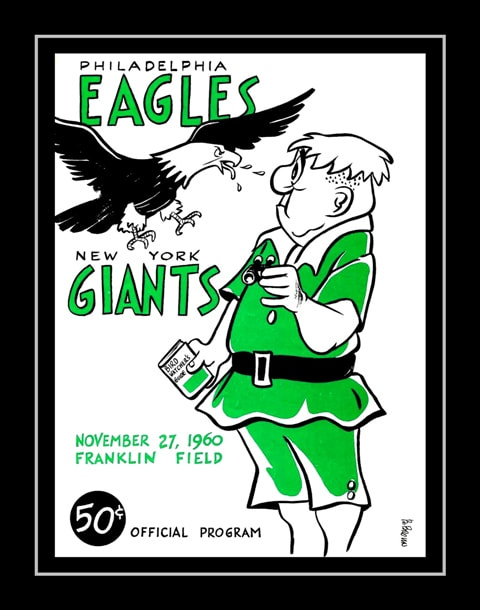 Rare 1960 Philadelphia Eagles, New York Giants Poster, Unique Football Gift