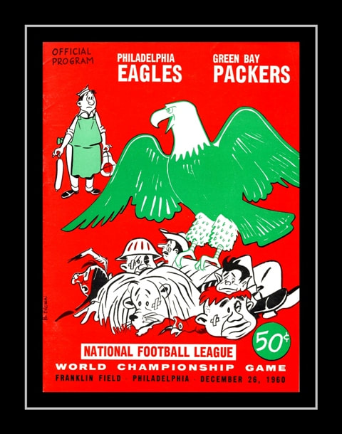 Rare 1960 Philadelphia Eagle, Packers Poster, Unique Football Gift