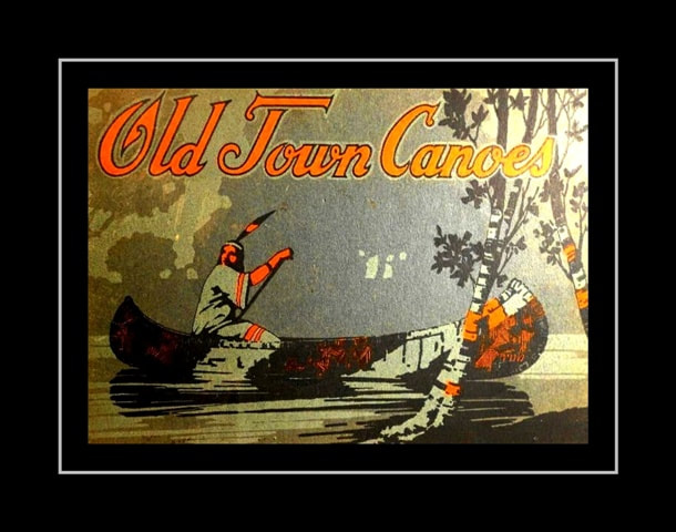 Rare Old Town Canoe Poster, Unique Vintage Cabin Gift