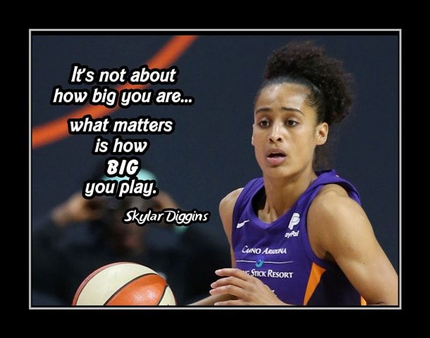 Inspirational Skylar Diggins 'How Big You Play' Basketball Quote Poster, Motivational Wall Art Gift