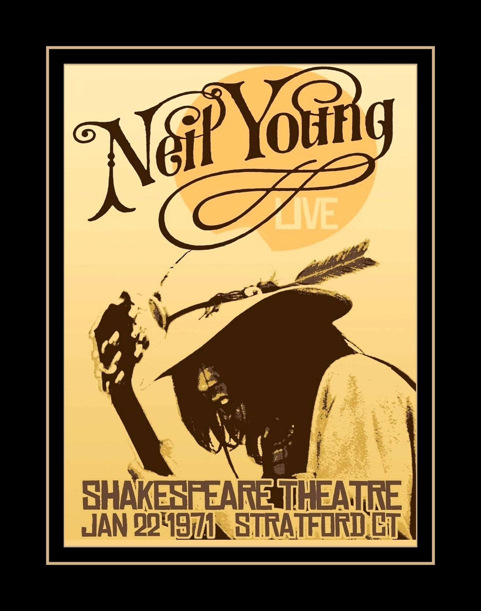 FREE Folk Rock Poster NEIL YOUNG Storytone Ltd Ed Discontinued RARE Tour Poster