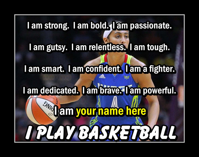 Personalized Skylar Diggins 'I Play Basketball' Quote Poster ...