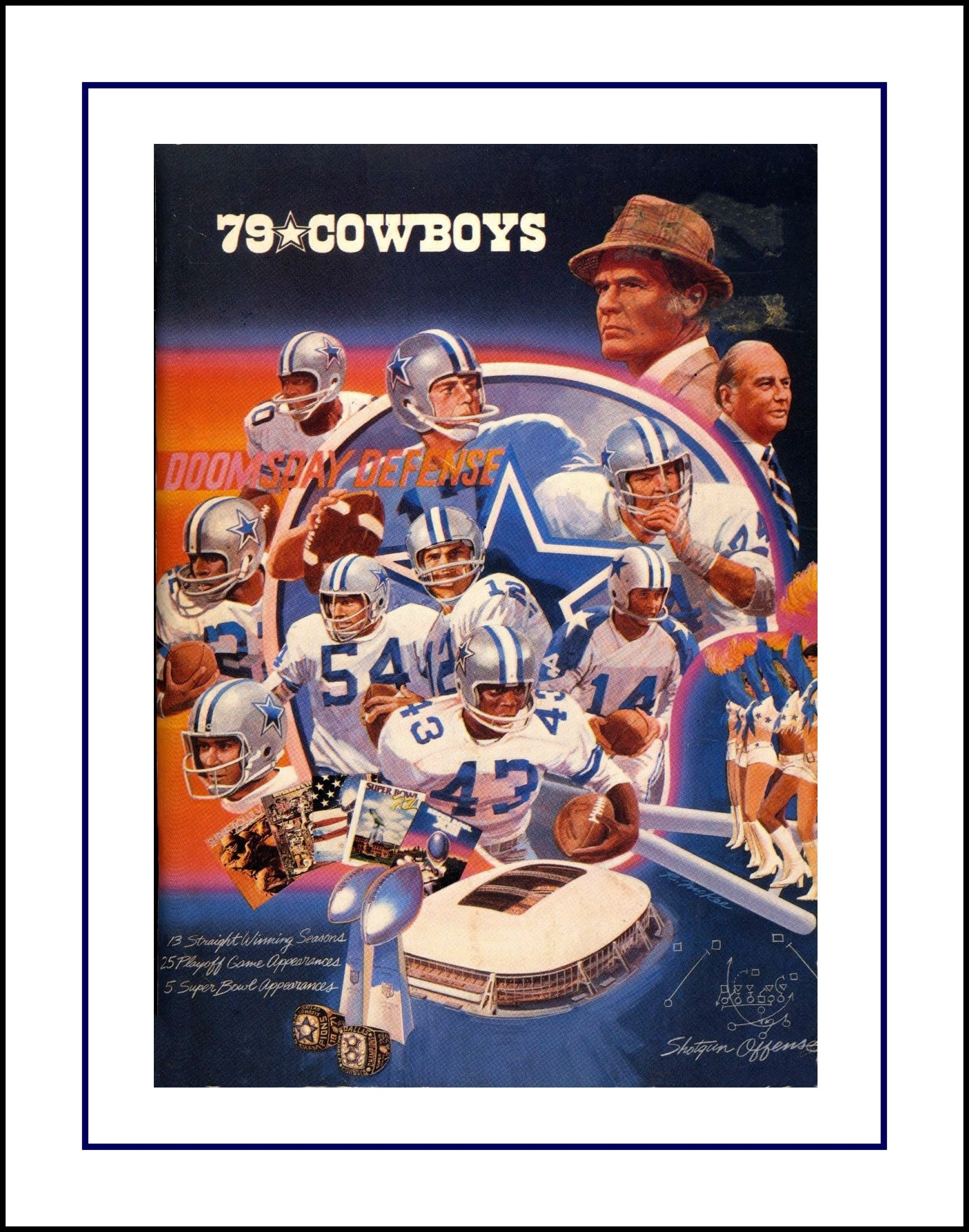 1968 USF&G Cowboy Joe Vintage Print Ad Dallas Cowboys 